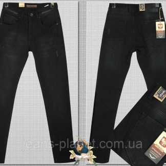 Джинсы мужские утеплённые зауженные чёрные Corcix 30 размер