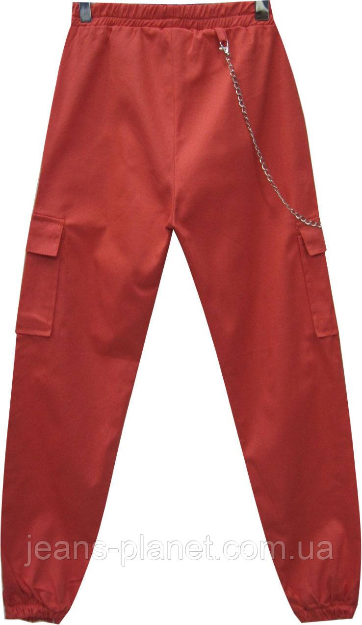 Джинсы женские летние с боковыми карманами пояс и низ на резинке — изображение 4