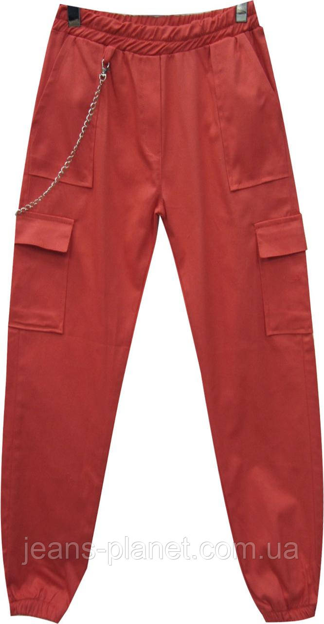 Джинсы женские летние с боковыми карманами пояс и низ на резинке — изображение 2