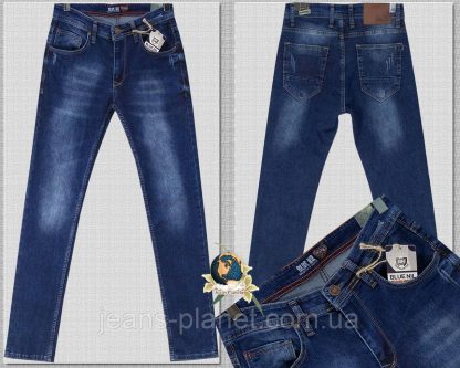 Модные мужские молодёжные джинсы Blue Nill синего цвета 3