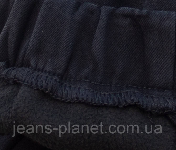 Джинсы молодёжные мужские утеплённые джоггеры пояс и низ на резинке — изображение 2