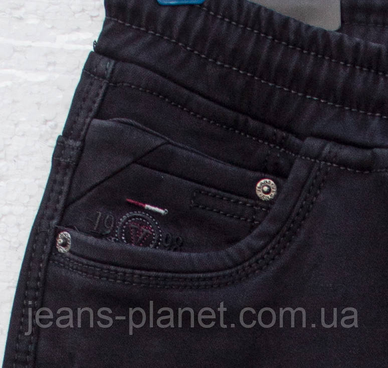 Джинсы молодёжные мужские утеплённые джоггеры пояс и низ на резинке — изображение 3