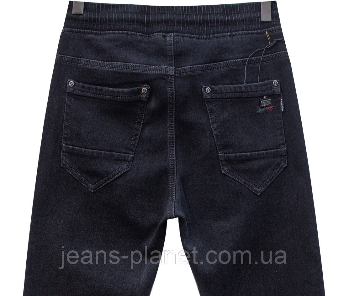 Мужские зимние джинсы джоггеры на резинке пояс и манжеты — изображение 3