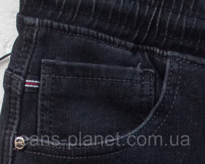 Мужские зимние джинсы джоггеры на резинке пояс и манжеты — изображение 5