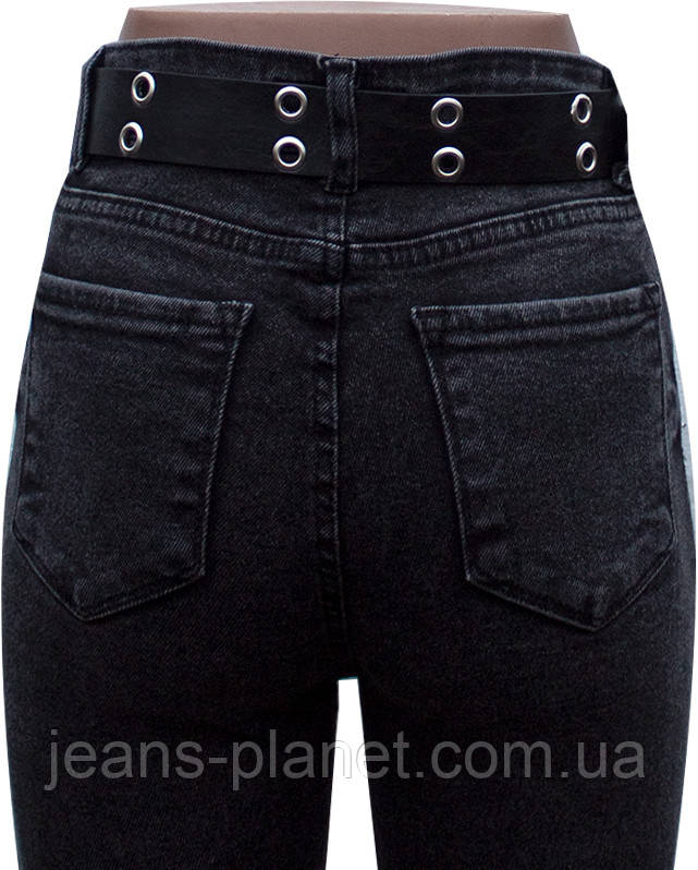 Джинсы женские зауженные на высокой талии Liuzin цвет графит — изображение 2