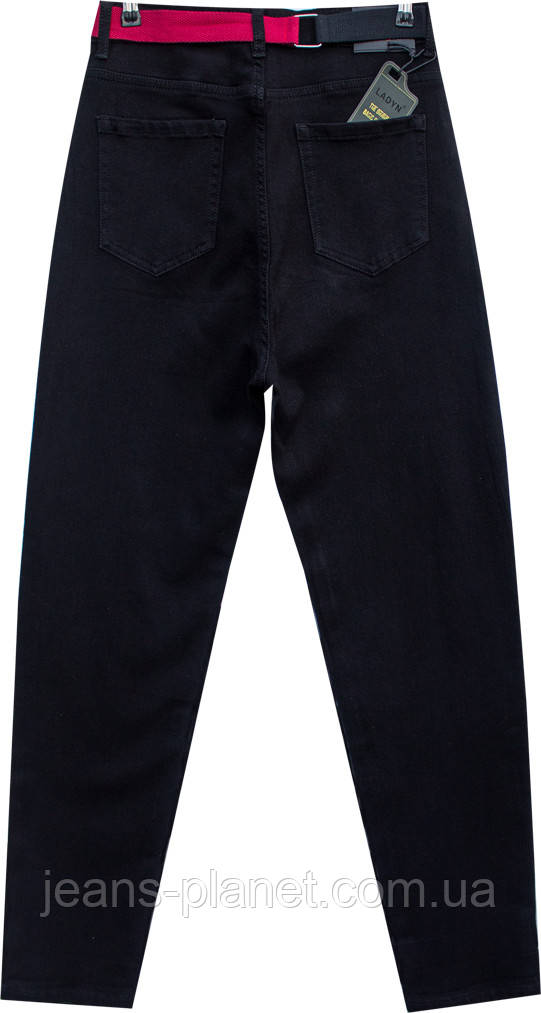 Джинсы женские классические Mom чёрного цвета Lady N — изображение 3