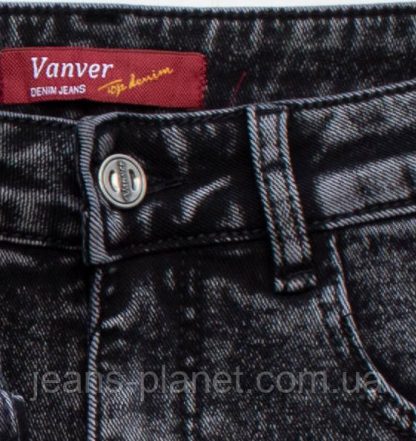 Джинсы женские классические утеплённые байкой графитного цвета Vanver — изображение 7