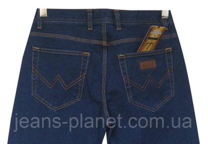 Джинсы мужские классические прямые синие Big Covers стиль Wrangler — изображение 2