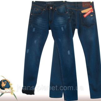 Джинсы мужские утеплённые зауженные Piero Paul потёртости 29 размер