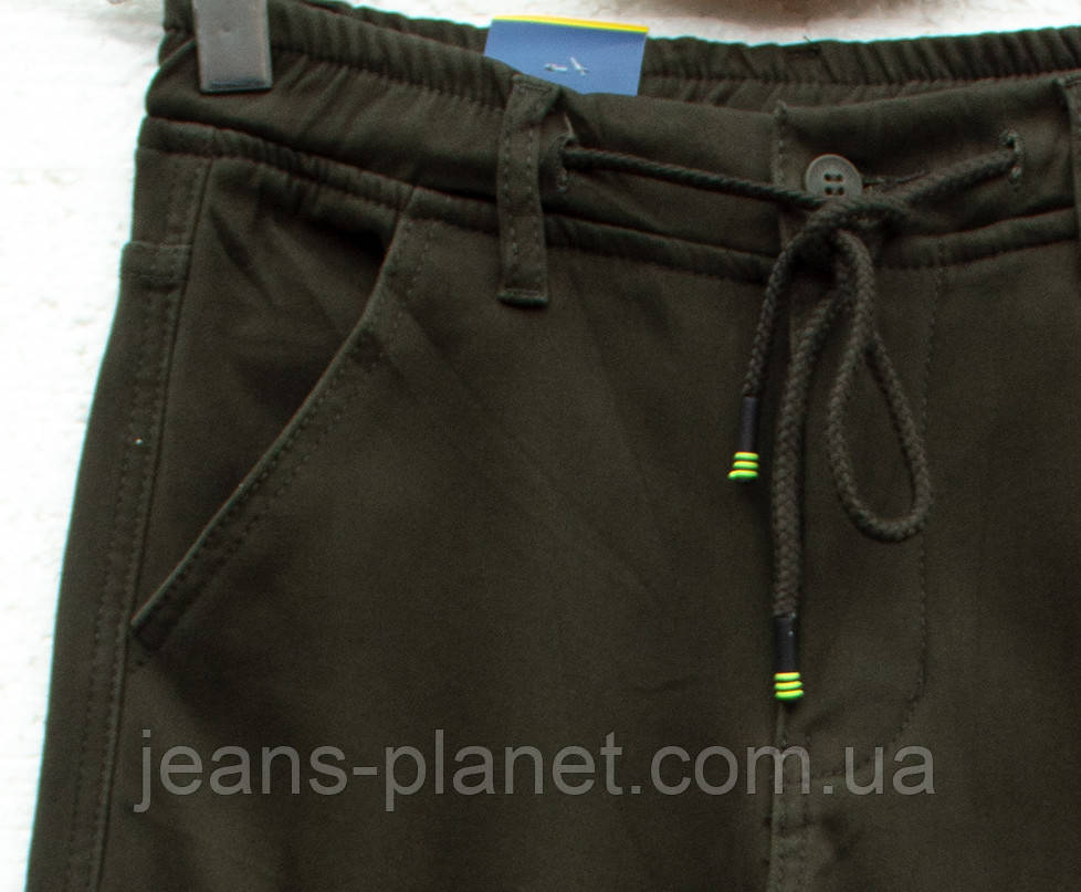 Джинси джоггеры карго чоловічі утеплені кольору хакі 33 розмір — изображение 2