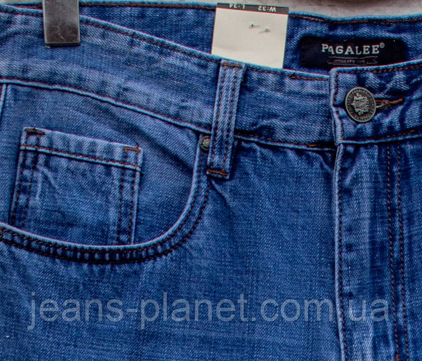 Джинси чоловічі класичні прямі світло-синього кольору 32 розмір — изображение 7