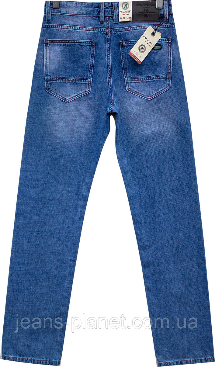 Джинси чоловічі класичні прямі світло-синього кольору 32 розмір — изображение 4