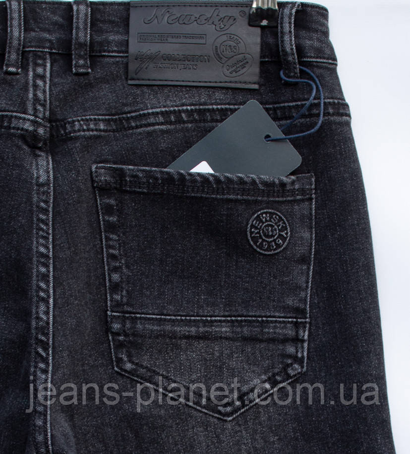 Джинси чоловічі класичні темно-сірого кольору New Sky 30 розмір — изображение 5