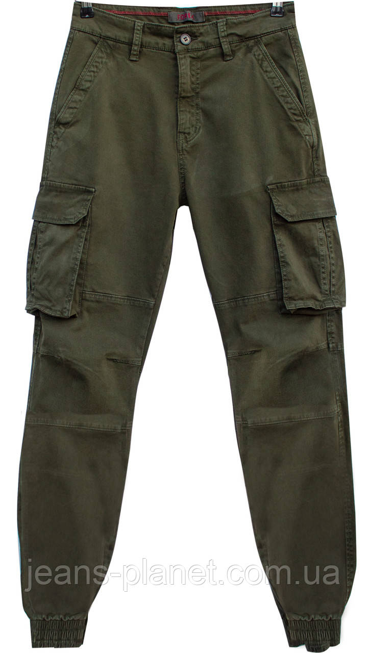 Чоловічі зимові джинси джогери карго Forex на манжеті колір хакі — изображение 6