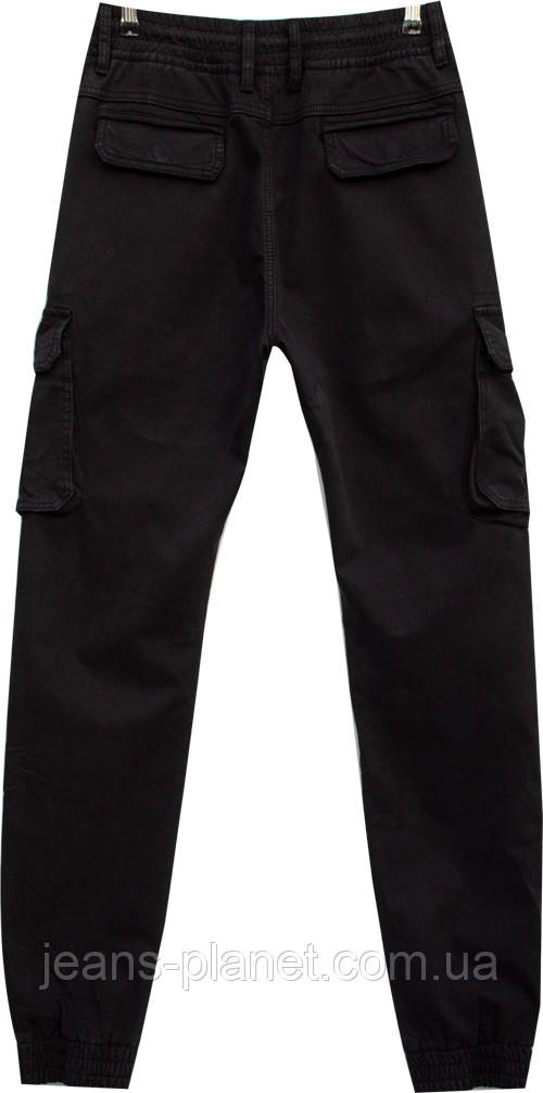 Чоловічі зимові джинси джогери карго ITENO чорного кольору — изображение 2