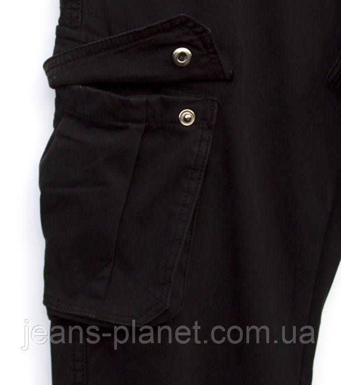 Чоловічі зимові джинси джогери карго ITENO чорного кольору — изображение 7