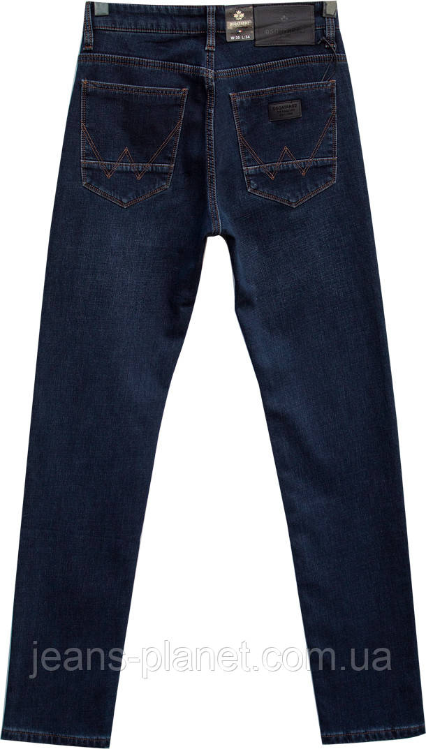 Джинси чоловічі зимові класичні темно-синього кольору — изображение 4