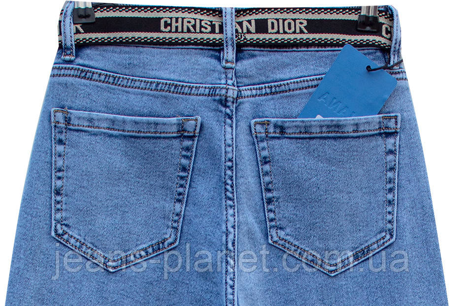 Модні жіночі джинси палацо з розрізами 29 розмір — изображение 4