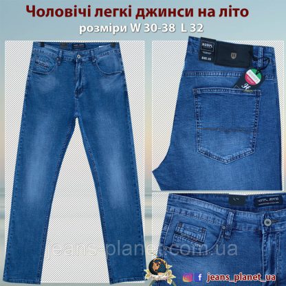 Джинси літні чоловічі класичні Honpl-Dsqatard світло-синього кольору