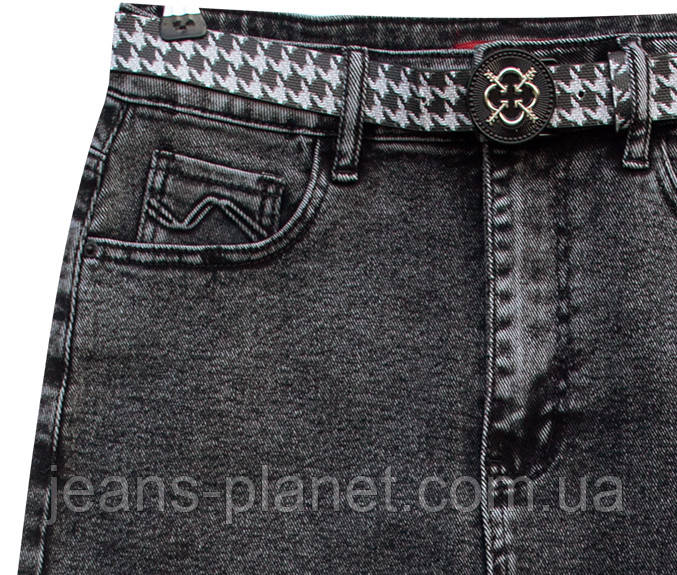 Джинсова класична юбка олівець Vanver колір сірий графіт — изображение 7