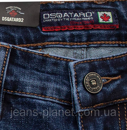 Джинси чоловічий класичні темно-синього кольору Dsqatard — изображение 4