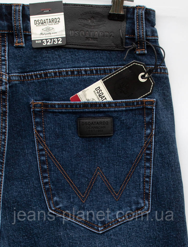 Джинси чоловічий класичні темно-синього кольору Dsqatard — изображение 6