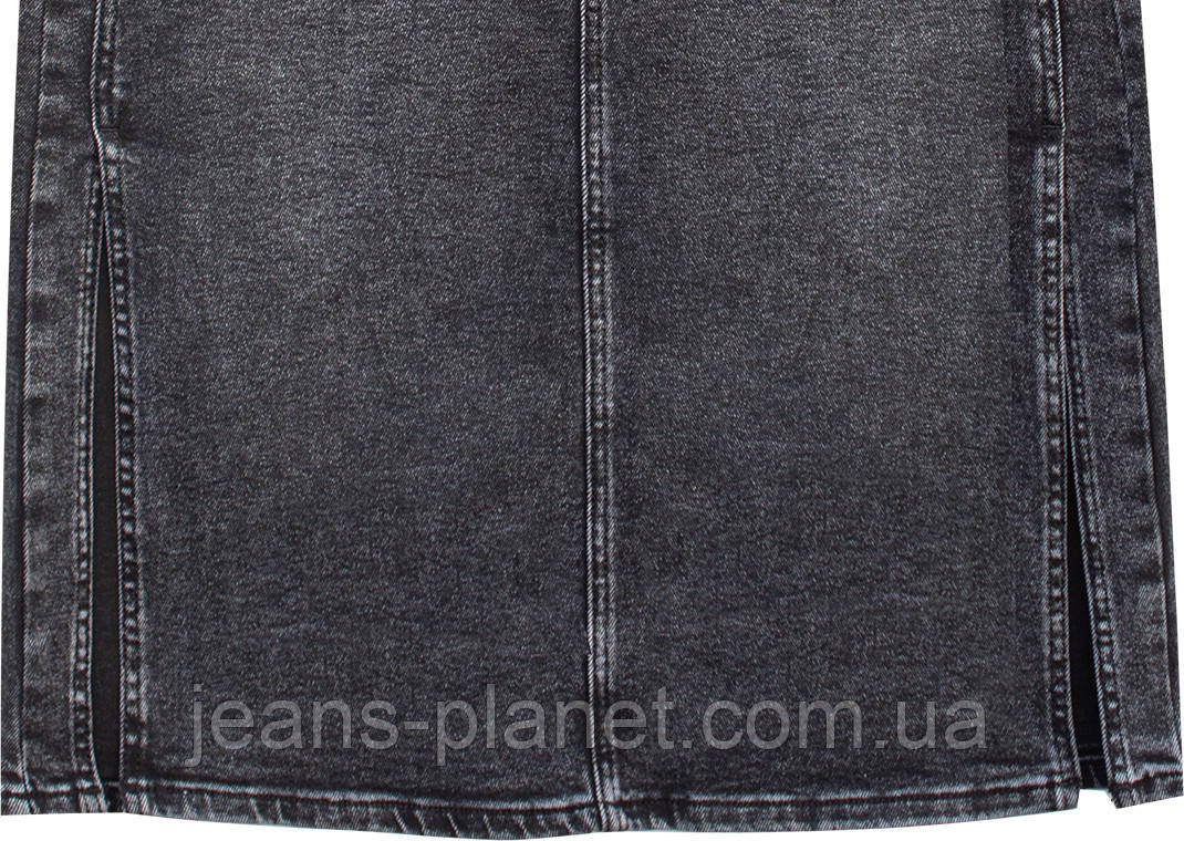 Модна джинсова спідниця міді-максі 80 см довжина великі розміри — изображение 3