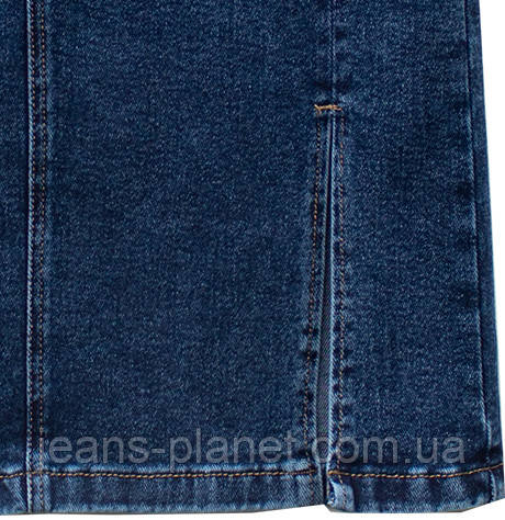 Джинсова класична спідниця міді за коліно синього кольору Liana — изображение 5