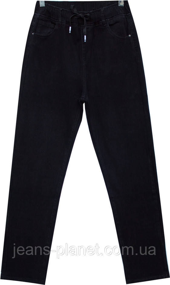 Джинси жіночі класичні пояс резинка чорного кольору Liana 42 размер — изображение 4