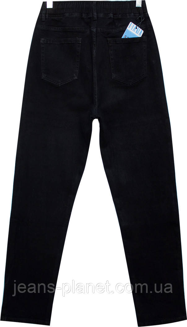 Джинси жіночі класичні пояс резинка чорного кольору Liana 42 размер — изображение 5