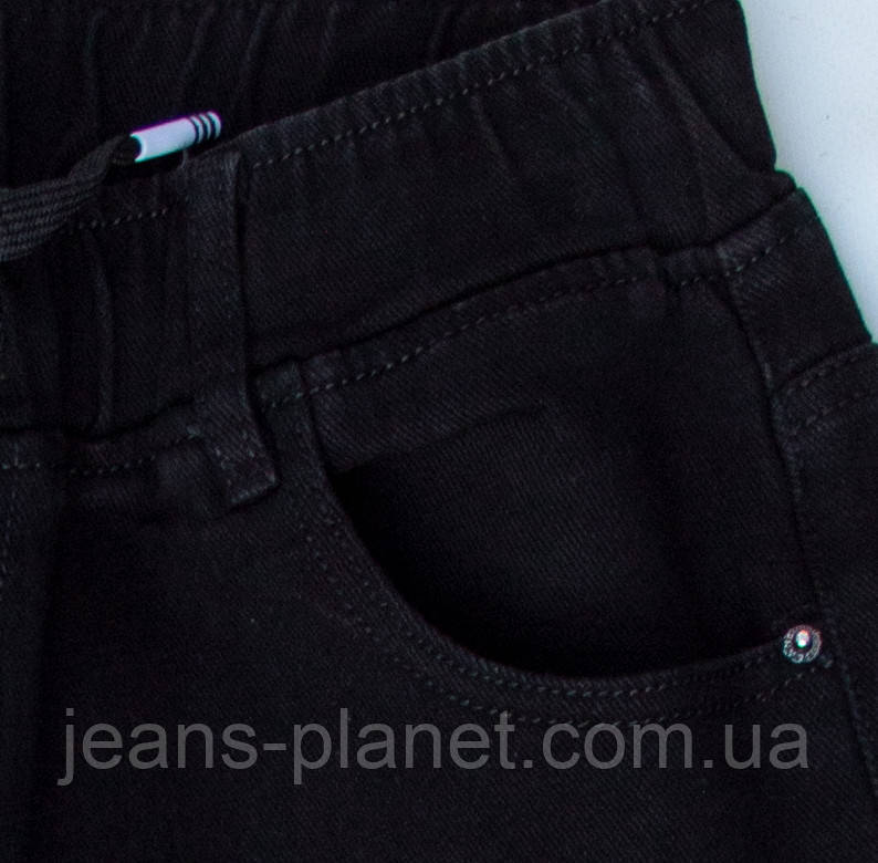 Джинси жіночі класичні пояс резинка чорного кольору Liana 42 размер — изображение 6