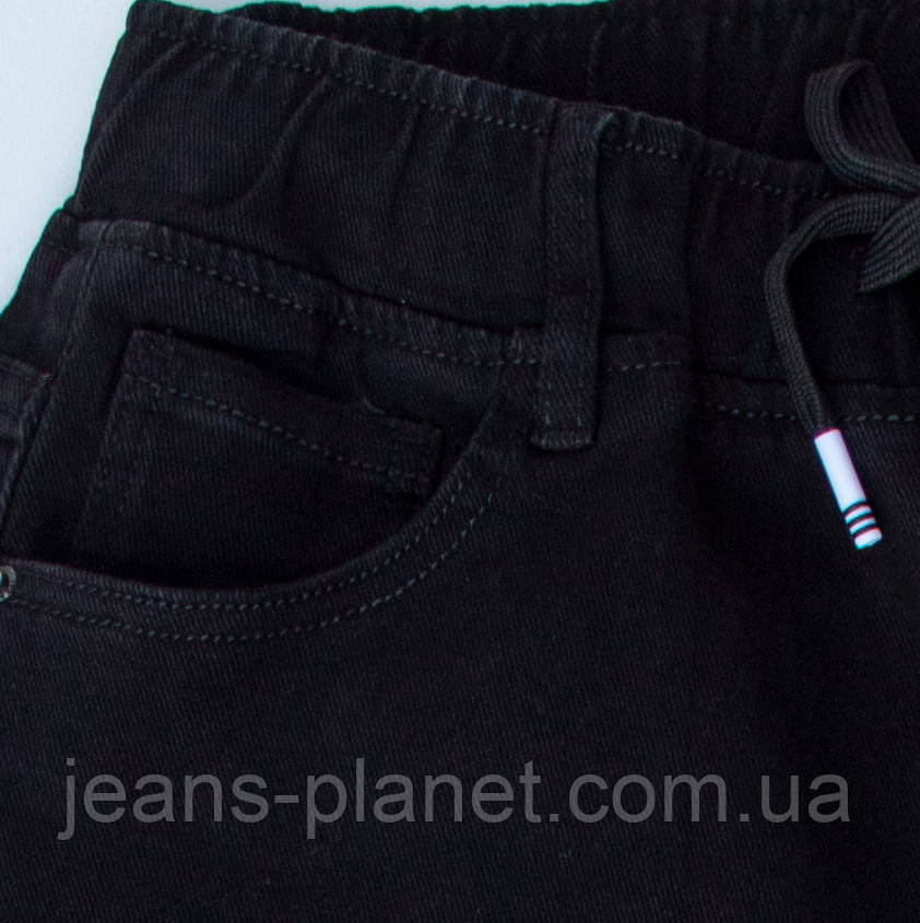 Джинси жіночі класичні пояс резинка чорного кольору Liana 42 размер — изображение 7