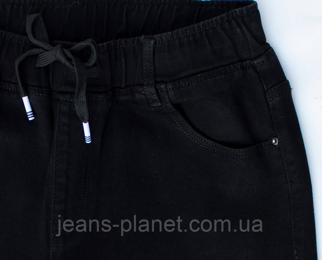 Джинси жіночі класичні пояс резинка чорного кольору Liana 42 размер — изображение 3