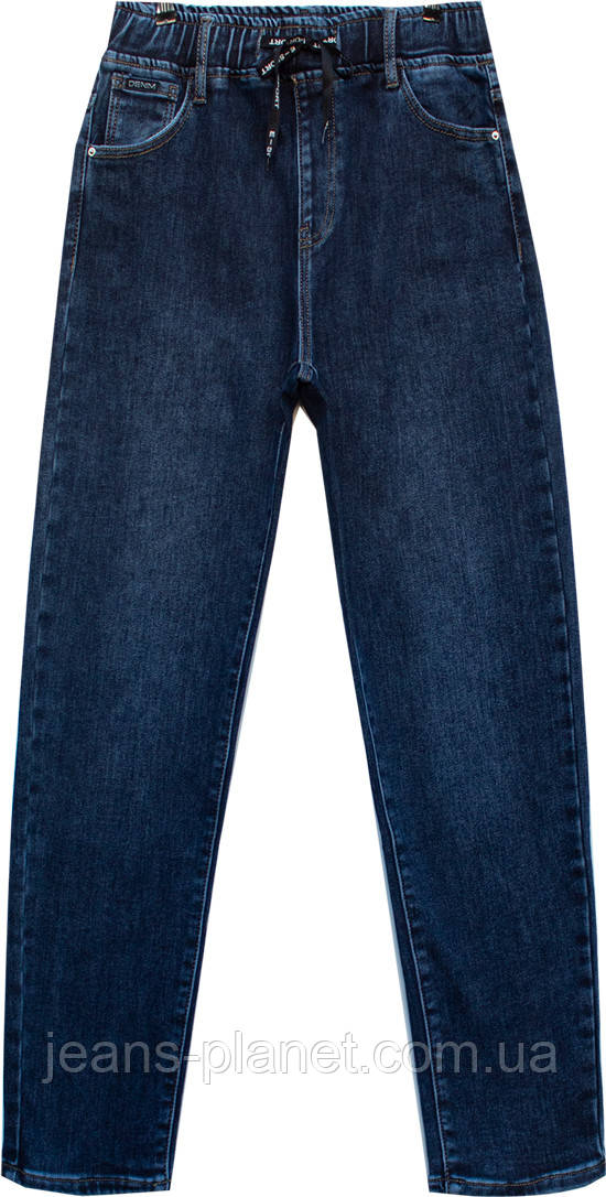 Джинси жіночі мом утеплені байкою пояс на резинці Lady N - Liana — изображение 6