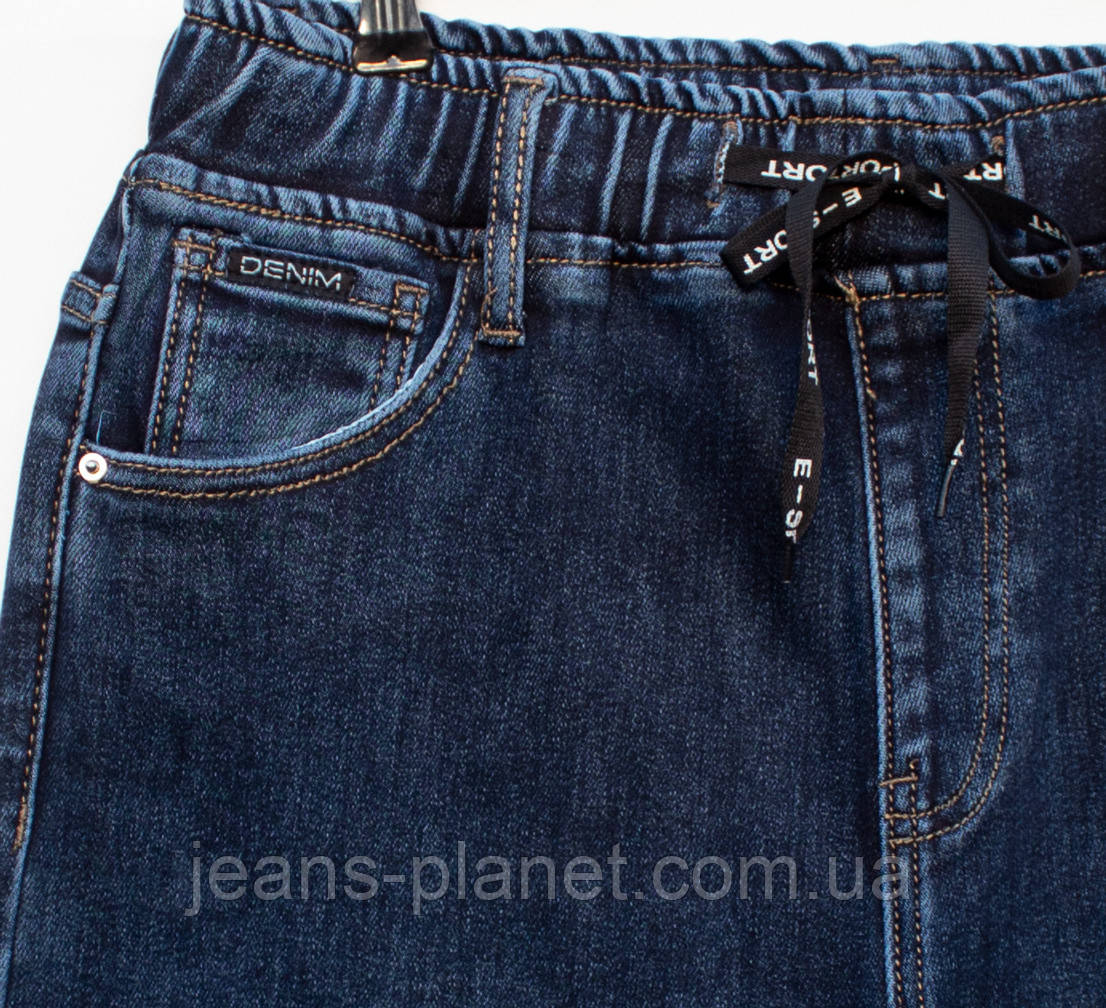 Джинси жіночі мом утеплені байкою пояс на резинці Lady N - Liana — изображение 5