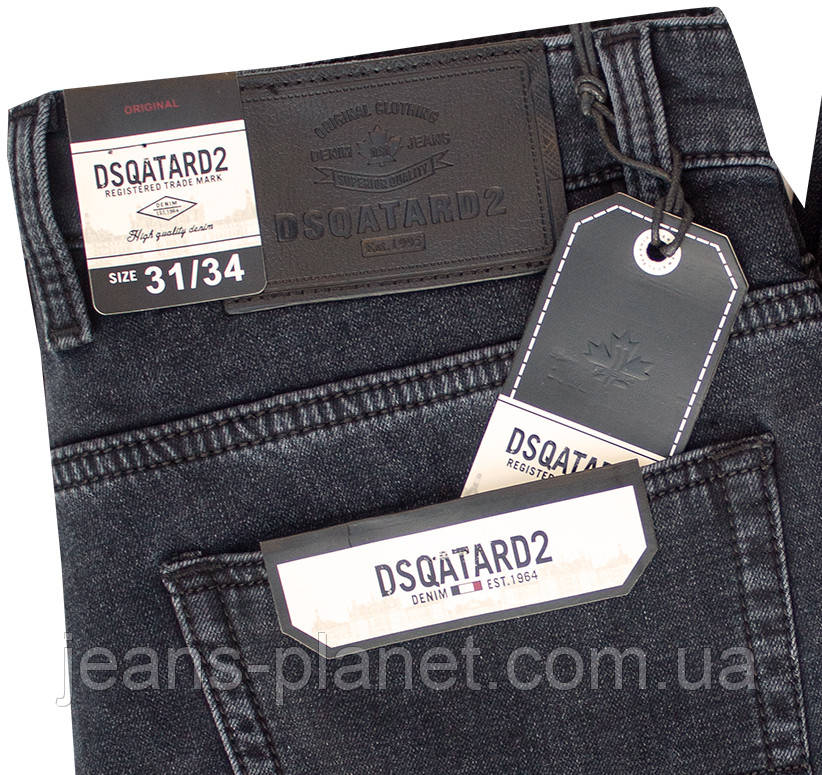 Джинси чоловічі зимові класичні сірого кольору бренд Dsqatard — изображение 6
