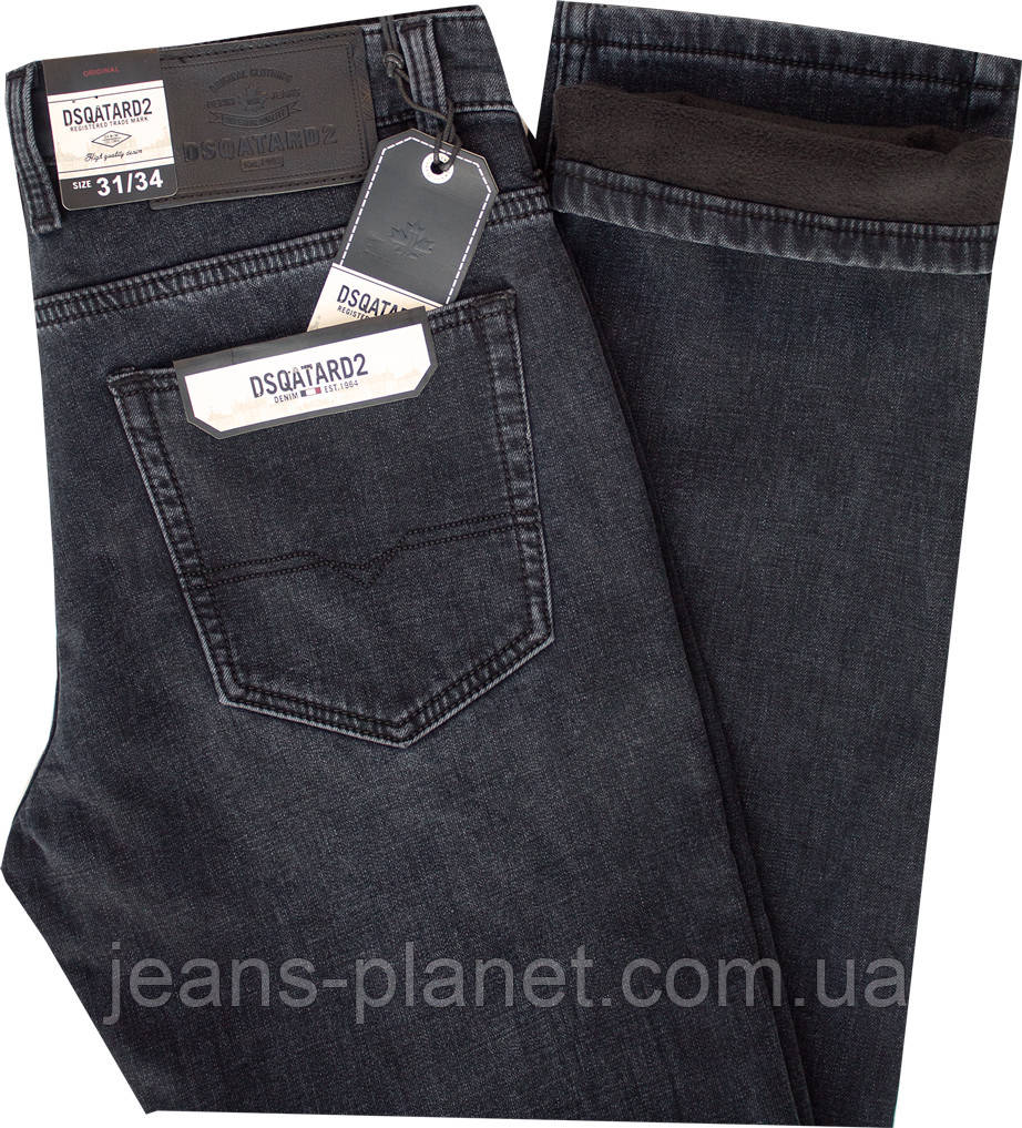 Джинси чоловічі зимові класичні сірого кольору бренд Dsqatard — изображение 3