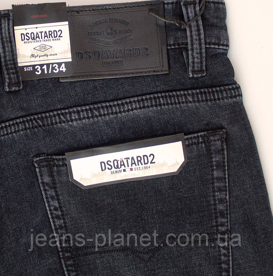 Джинси чоловічі зимові класичні сірого кольору бренд Dsqatard — изображение 4