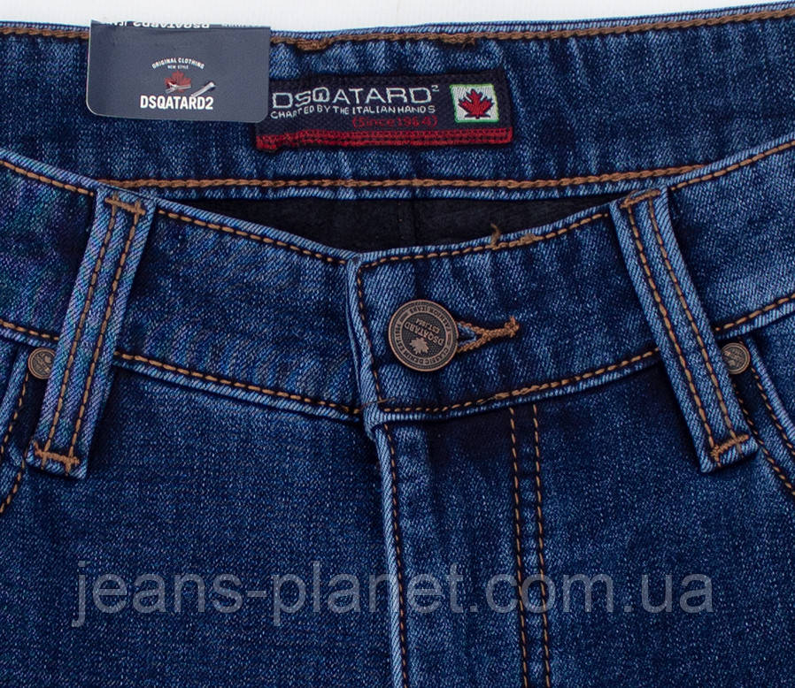Джинси чоловічі класичні утеплені на флісі Dsqatard - 2308 — изображение 6