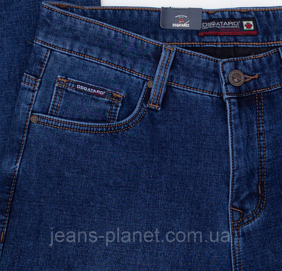Джинси чоловічі класичні утеплені на флісі Dsqatard - 2308 — изображение 7