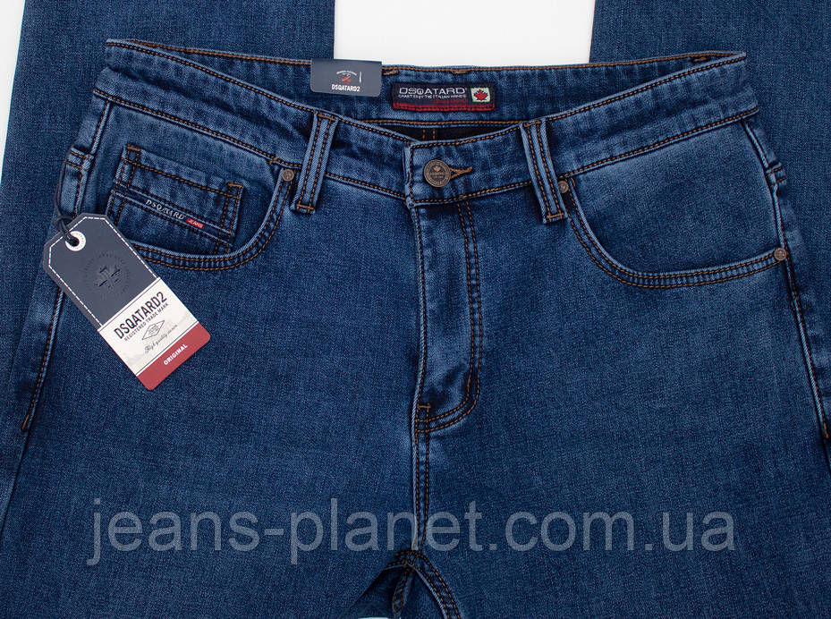 Джинси чоловічі класичні утеплені на флісі Dsqatard - 2288 — изображение 8