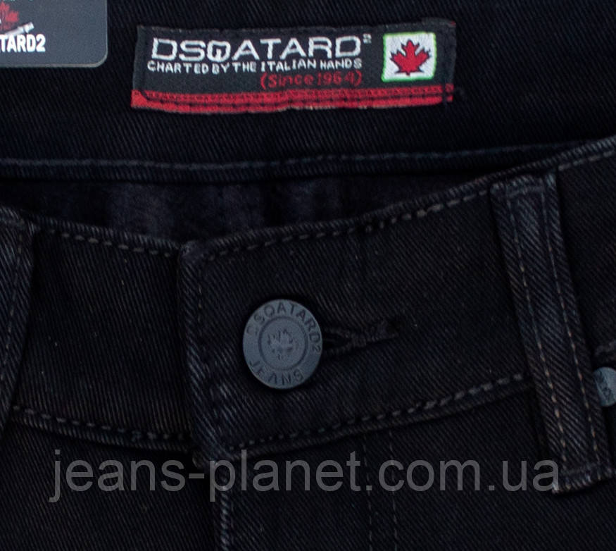 Джинси чоловічі зимові класичні Dsqatard чорного кольору - 2301 — изображение 7