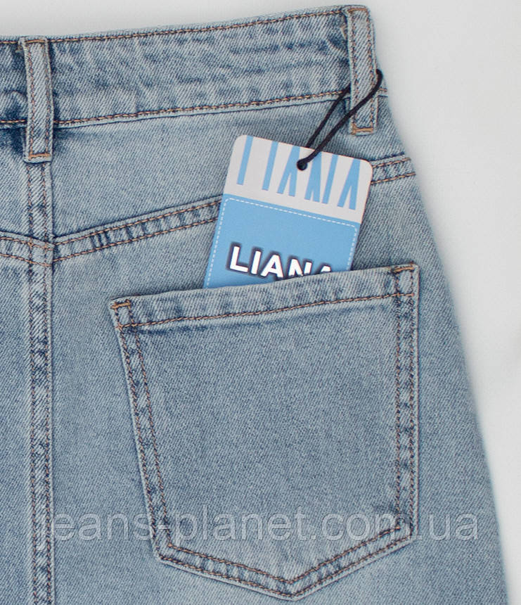 Наймодніша літня джинсова спідниця максі олівець з розрізом Liana — изображение 6