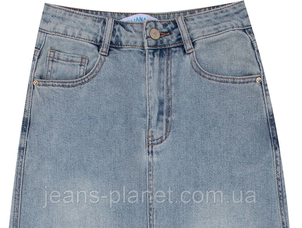 Наймодніша літня джинсова спідниця максі олівець з розрізом Liana — изображение 8
