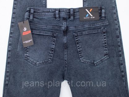 Модні чоловічі молодіжні джинси сіро-синього кольору Blackzi — изображение 4