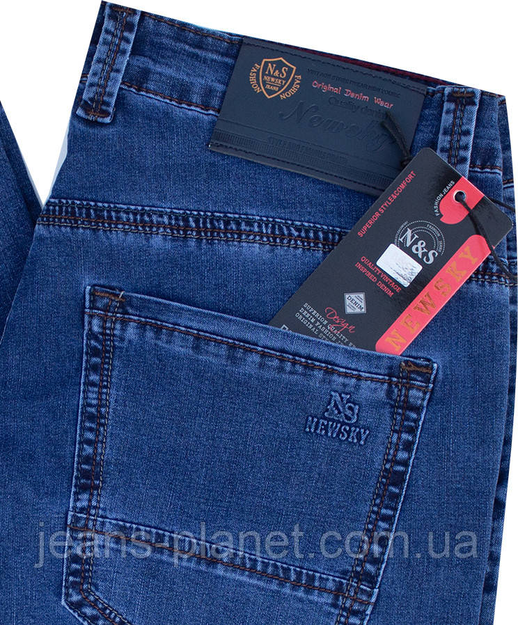 Чоловічі класичні літні джинси New Sky з косими кишенями — изображение 4