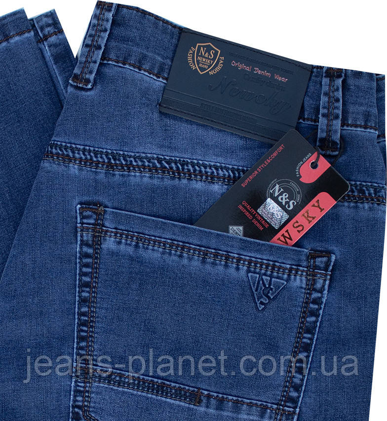 Якісні класичні чоловічі літні джинси New Sky — изображение 2