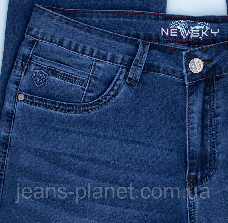 Якісні класичні чоловічі літні джинси New Sky — изображение 6