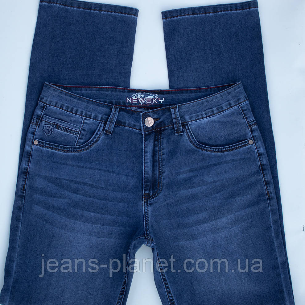 Якісні класичні чоловічі літні джинси New Sky — изображение 5