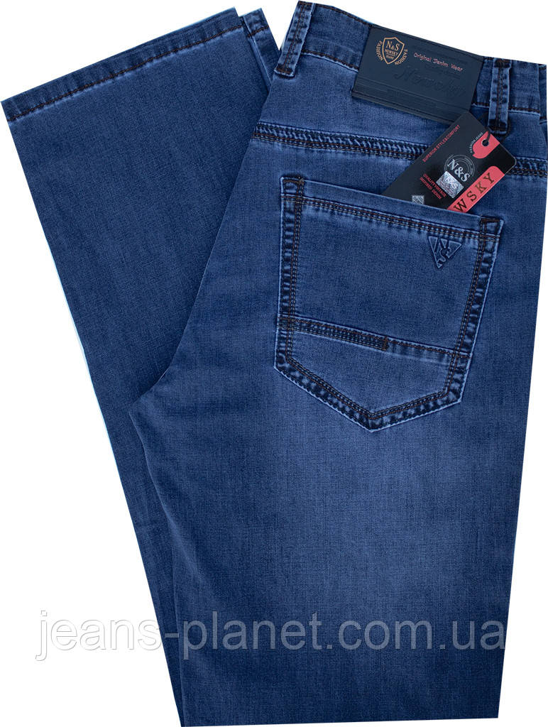 Якісні класичні чоловічі літні джинси New Sky — изображение 4